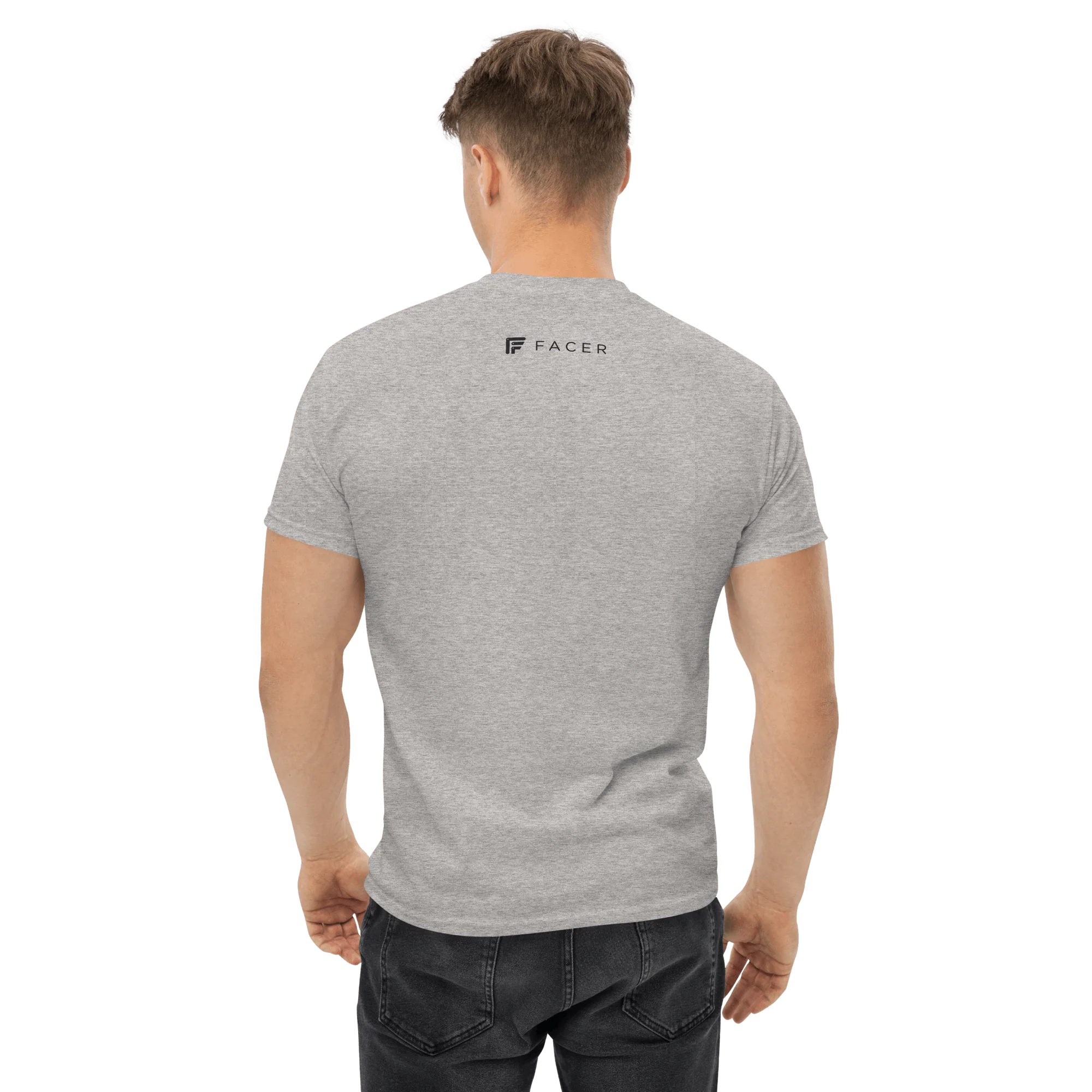 Facer classic T-shirt for men - Small dark logo - Image 2