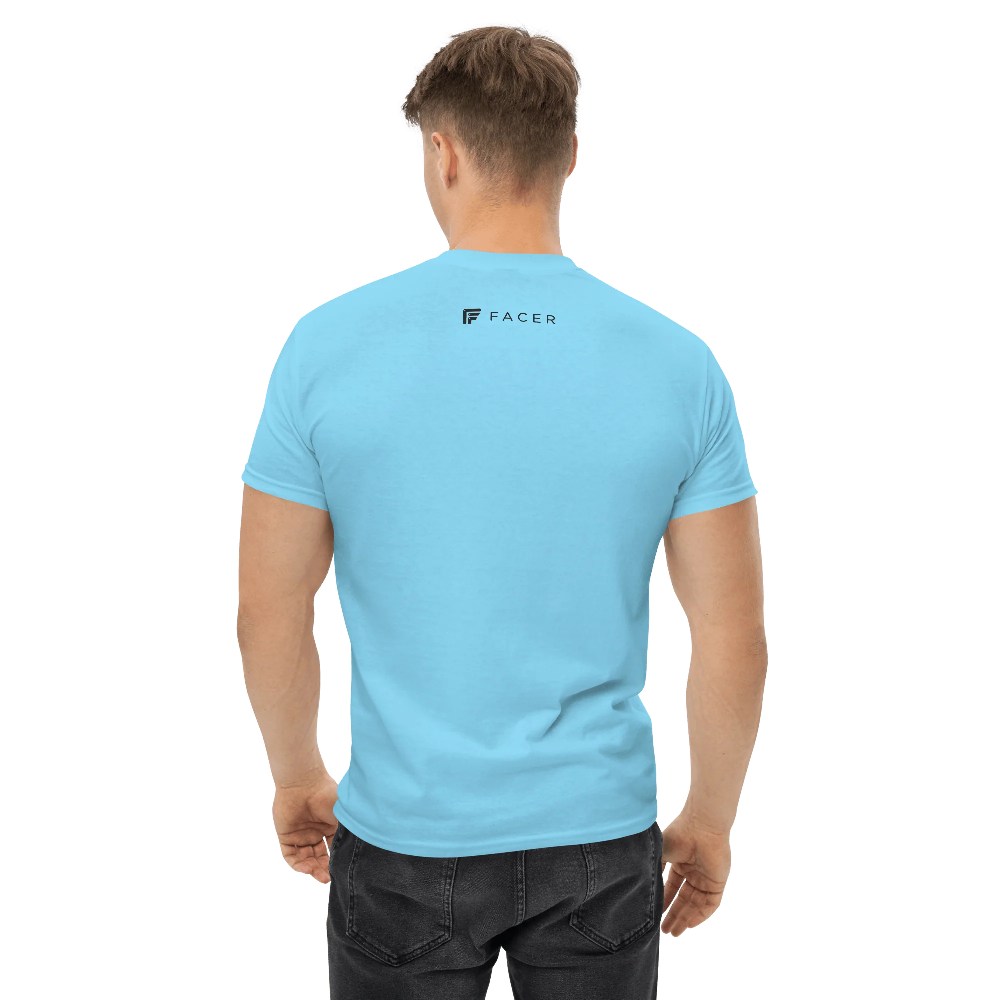 Facer classic T-shirt for men - Small dark logo - Image 4