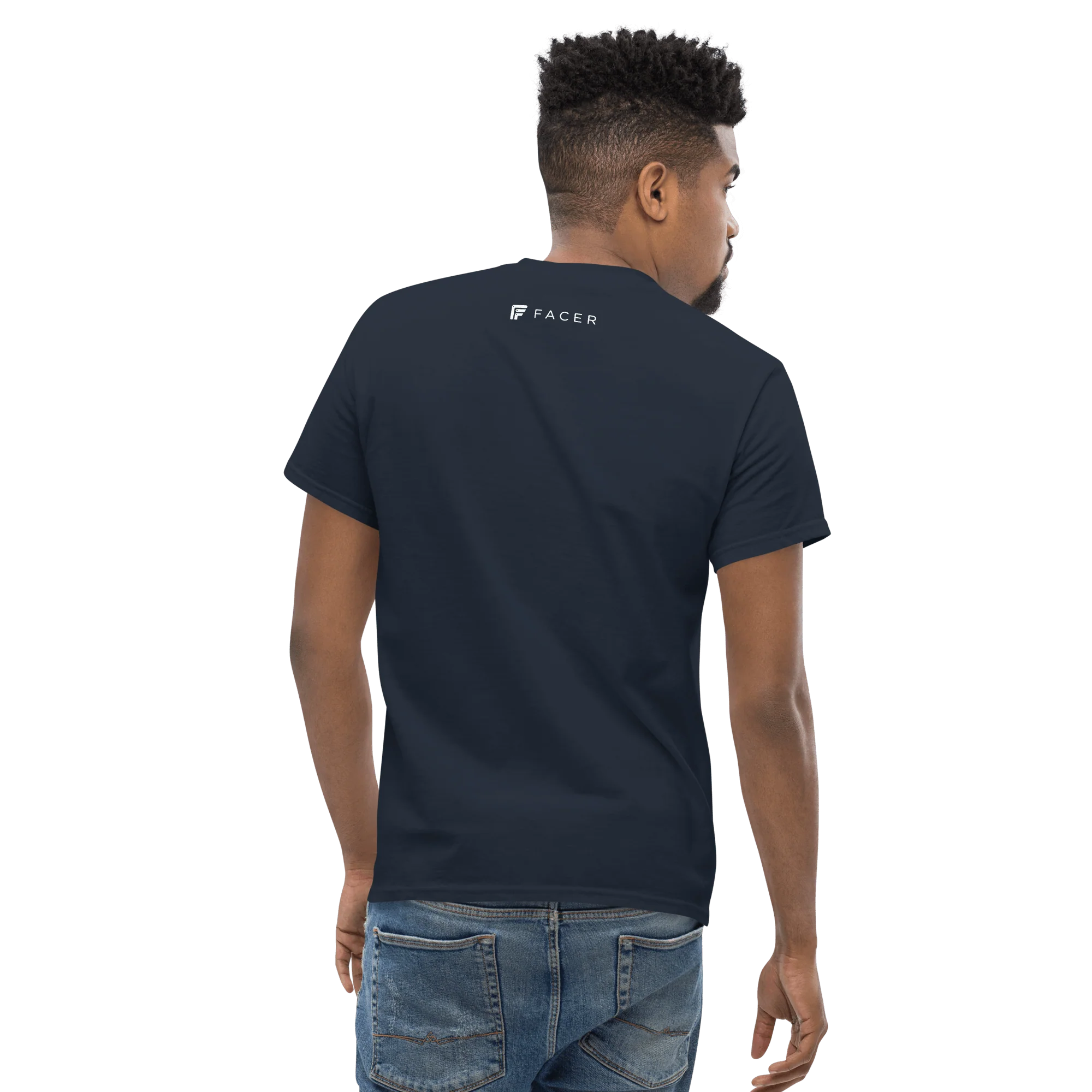 Facer classic T-shirt for men - Small white logo - Image 8