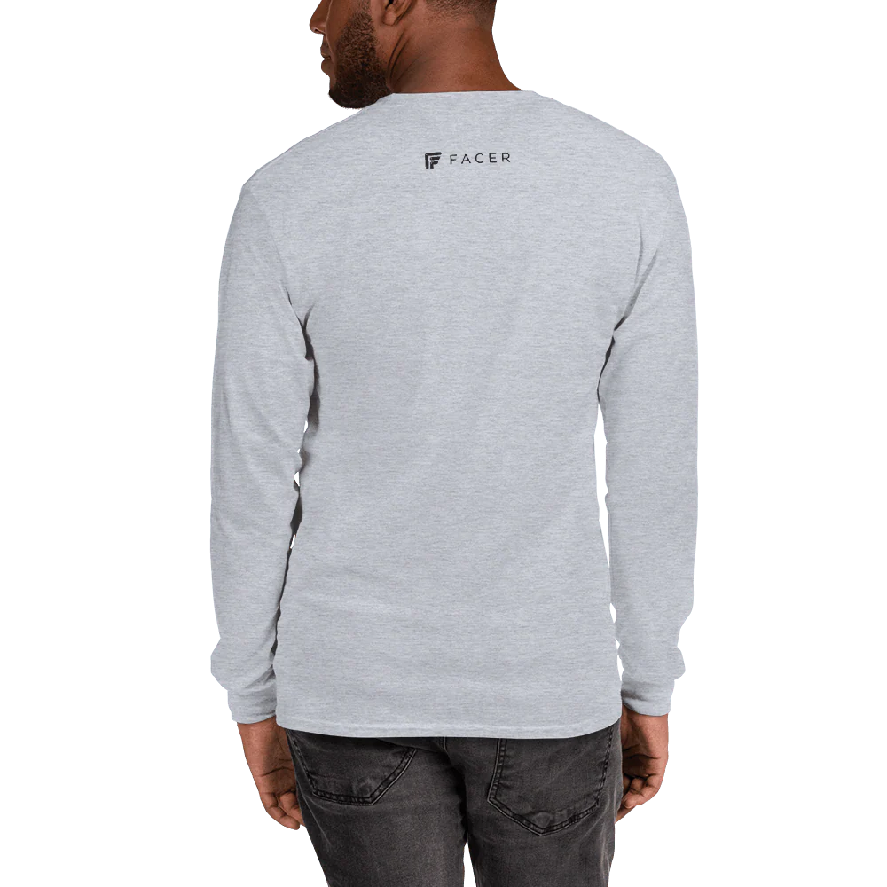Facer Menās Long Sleeve Shirt - Dark logo - Image 2