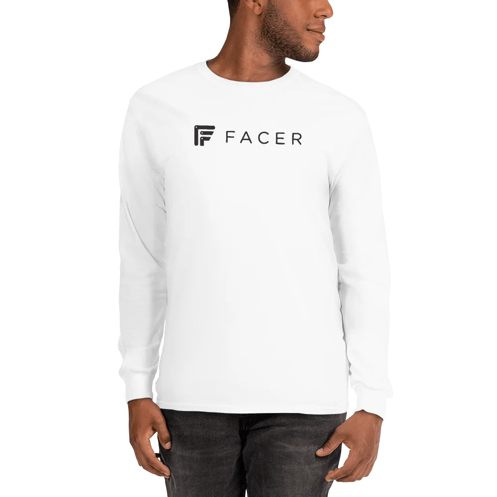 Facer Menās Long Sleeve Shirt - Dark logo - Image 3