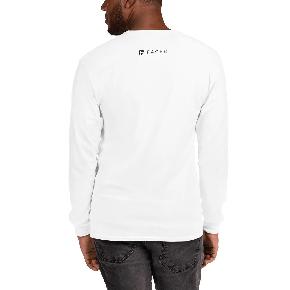 Facer Menās Long Sleeve Shirt - Dark logo - Image 4