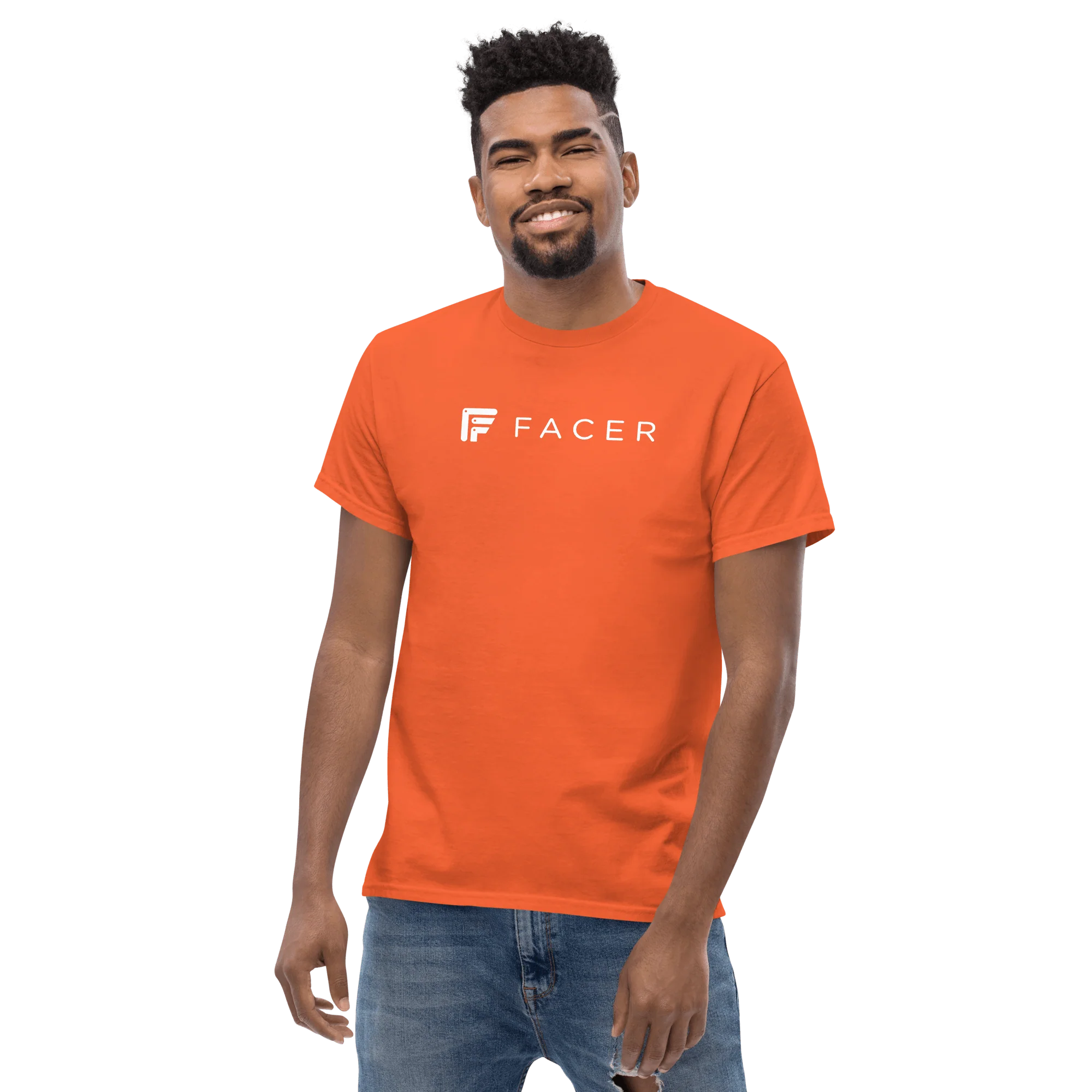 Facer classic T-shirt for men - White logo - Image 20