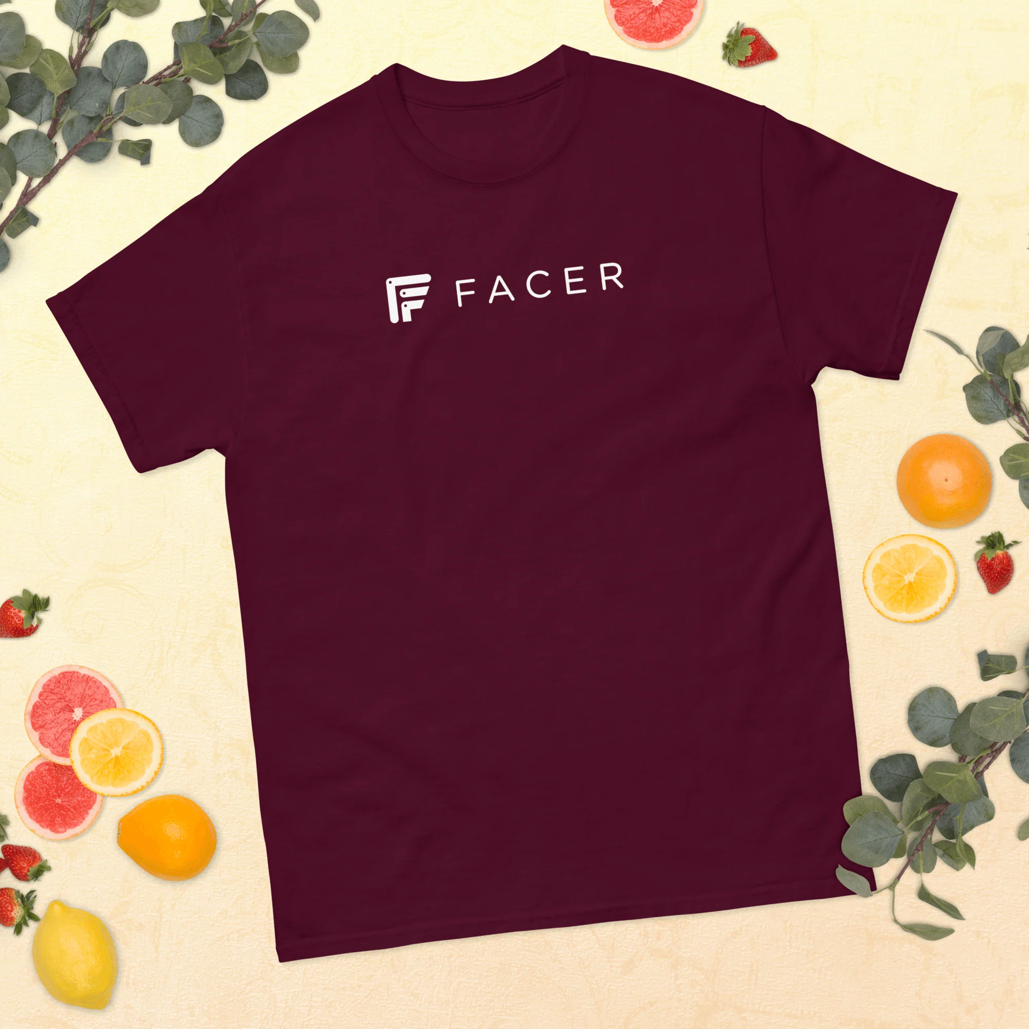 Facer classic T-shirt for men - White logo - Image 3