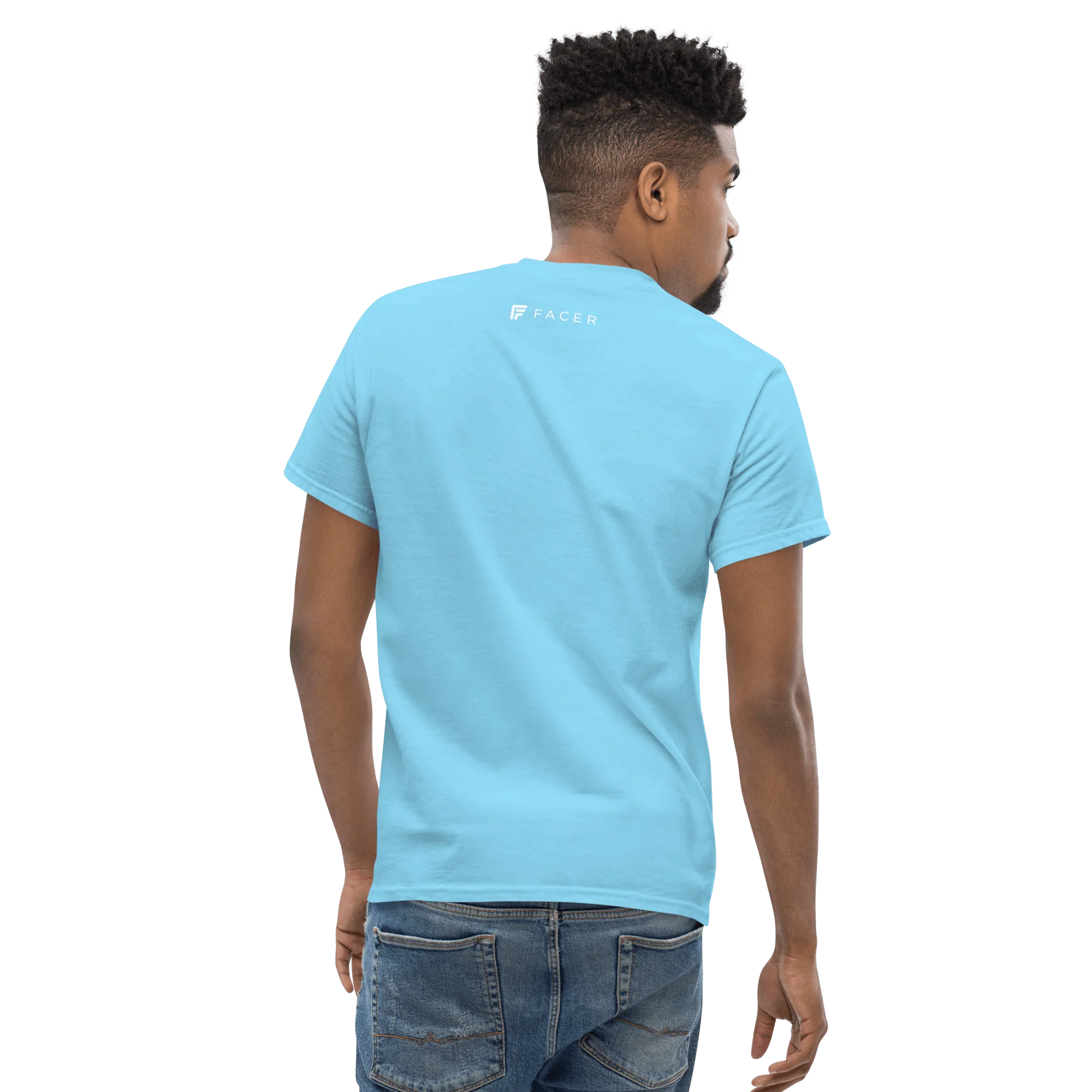 Facer classic T-shirt for men - White logo - Image 34