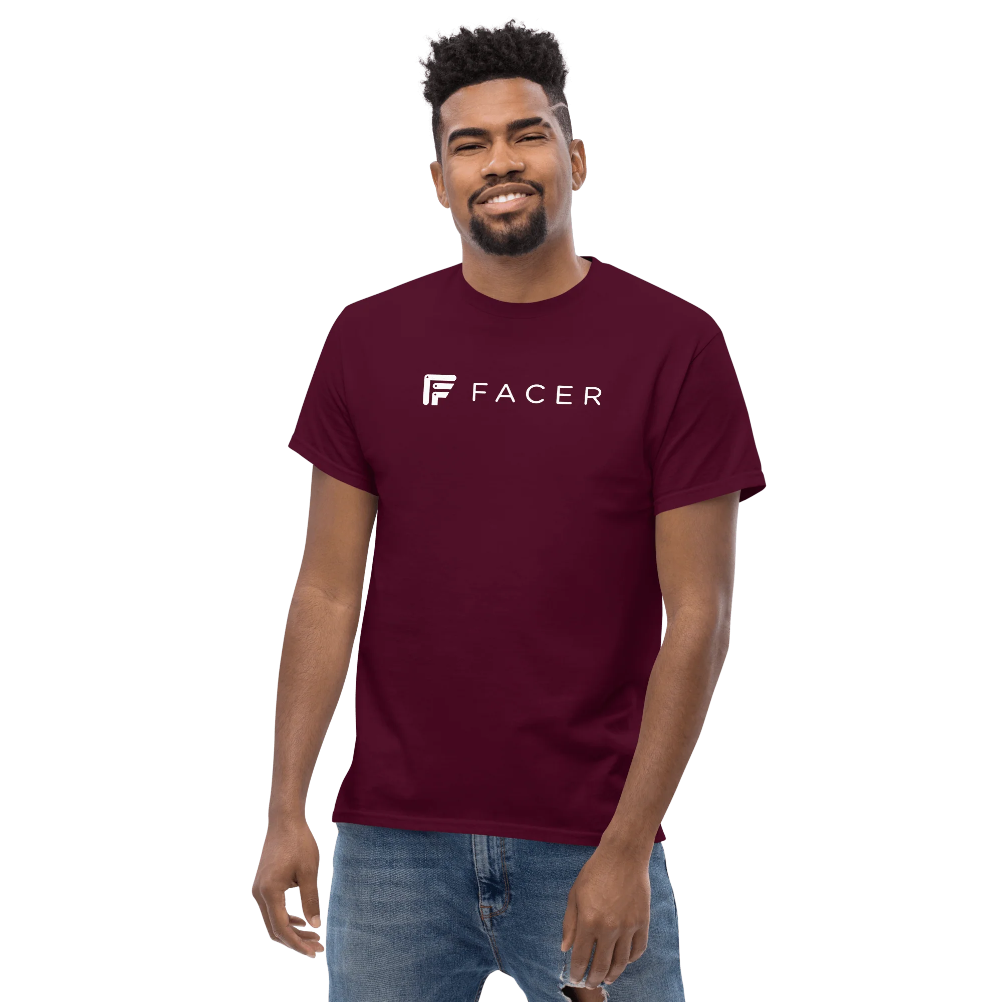 Facer classic T-shirt for men - White logo - Image 5